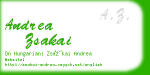 andrea zsakai business card